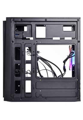 Корпус Qube QBC01 Black, без БЖ, Mini Tower, Mini ITX, microATX, 2хUSB 3.0, 3x120 мм RGB LED, 290x185x350 мм, 2.9 кг (QBC01_FCNU3)
