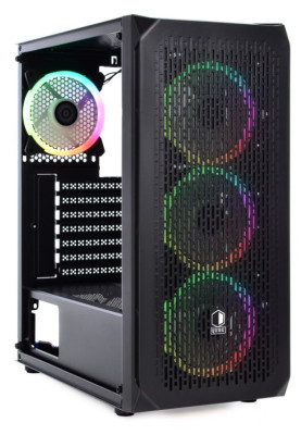 Корпус Qube SHADOW RGB Black, без БЖ, Midi Tower, ATX, Mini ITX, microATX, 2хUSB 3.0, 390x200x449 мм, 4.82 кг (SHADOW_FCNU3)