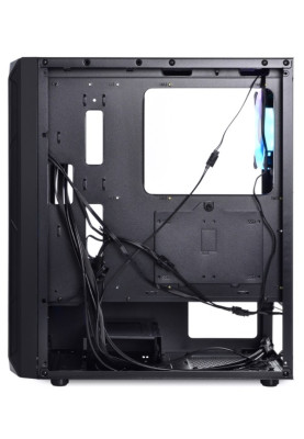 Корпус Qube SHADOW RGB Black, без БЖ, Midi Tower, ATX, Mini ITX, microATX, 2хUSB 3.0, 390x200x449 мм, 4.82 кг (SHADOW_FCNU3)