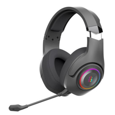 Навушники бездротові Bloody GR270 Black ігрові, мікрофон, RGB підсвічування, Bluetooth + 2.4GHz + 3.5 jack