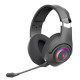 Навушники бездротові Bloody GR270 Black ігрові, мікрофон, RGB підсвічування, Bluetooth + 2.4GHz + 3.5 jack