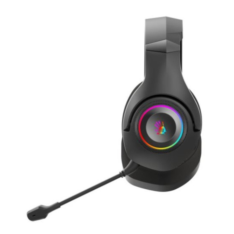 Навушники бездротові Bloody GR270 Black ігрові, мікрофон, RGB підсвічування, Bluetooth + 2.4GHz + 3.5 jack