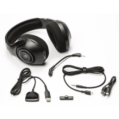 Навушники бездротові Bloody GR270 Black ігрові, мікрофон, RGB підсвічування, Bluetooth + 2.4GHz + 3.5 jack