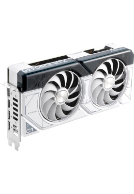 Відеокарта GeForce RTX 4070 SUPER, Asus, DUAL OC (White Edition), 12Gb GDDR6X, 192-bit, HDMI/3xDP, 2520/21000 MHz, 16-pin (DUAL-RTX4070S-O12G-WHITE)