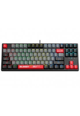 Клавіатура Bloody S87 Energy Red, механічна, ігрова, USB, RGB підсвічування, BLMS TKL Switch