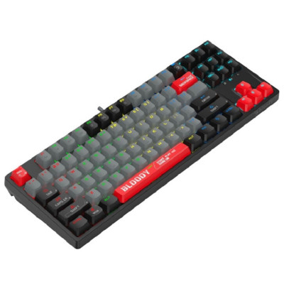 Клавіатура Bloody S87 Energy Red, механічна, ігрова, USB, RGB підсвічування, BLMS TKL Switch