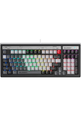 Клавіатура Bloody B950 RGB Warrior Grey, механічна, ігрова, USB, RGB підсвічування, LK Libra Brown Switch
