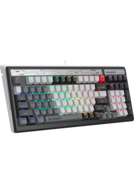 Клавіатура Bloody B950 RGB Warrior Grey, механічна, ігрова, USB, RGB підсвічування, LK Libra Brown Switch