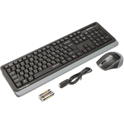 Комплект бездротовий A4Tech Fstyler FGS1035Q Grey, радіус дії до 15 м