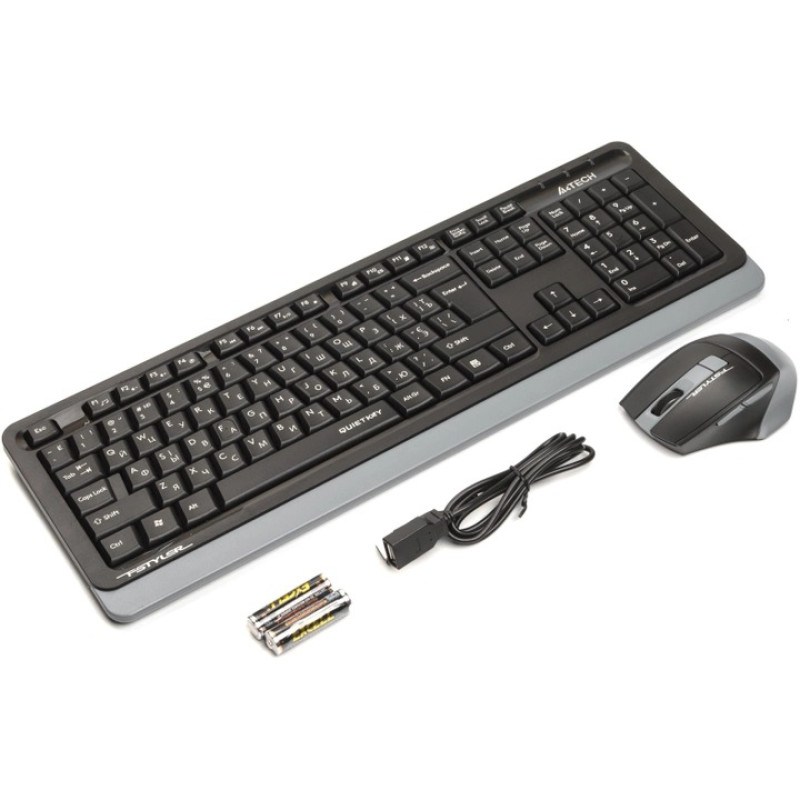 Комплект бездротовий A4Tech Fstyler FGS1035Q Grey, радіус дії до 15 м