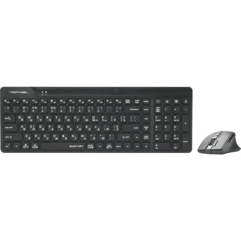 Комплект бездротовий A4Tech Fstyler FG2400 Air Black, радіус дії до 15 м