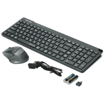 Комплект бездротовий A4Tech Fstyler FG2400 Air Black, радіус дії до 15 м
