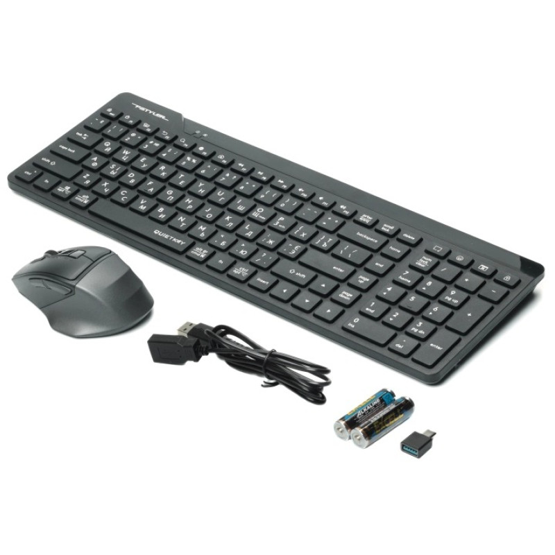 Комплект бездротовий A4Tech Fstyler FG2400 Air Black, радіус дії до 15 м