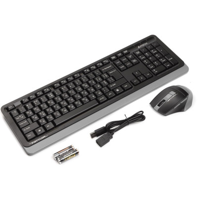 Комплект бездротовий A4Tech Fstyler FG1035 Grey, радіус дії до 15 м