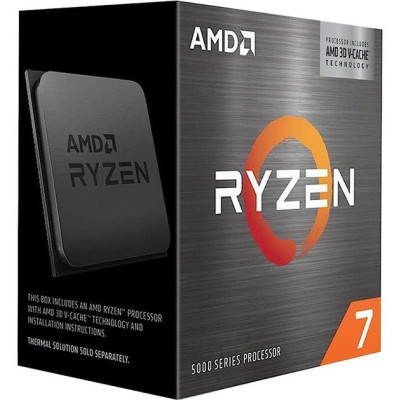 Процесор AMD (AM4) Ryzen 7 5700X3D, Box, 8x3.0 GHz (Turbo Boost 4.1 GHz), L3 96Mb, Zen 3 (Vermeer), 7 nm, TDP 105 Вт, розблокований множник (100-100001503WOF)
