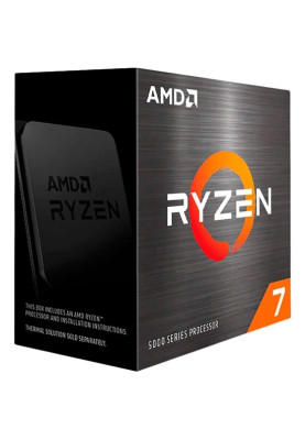 Процесор AMD (AM4) Ryzen 7 5700, Box, 8x3.7 GHz (Turbo Boost 4.6 GHz), L3 16Mb, Zen 3, 7 nm, TDP 65 Вт, розблокований множник, кулер Wraith Stealth (100-100000743BOX)
