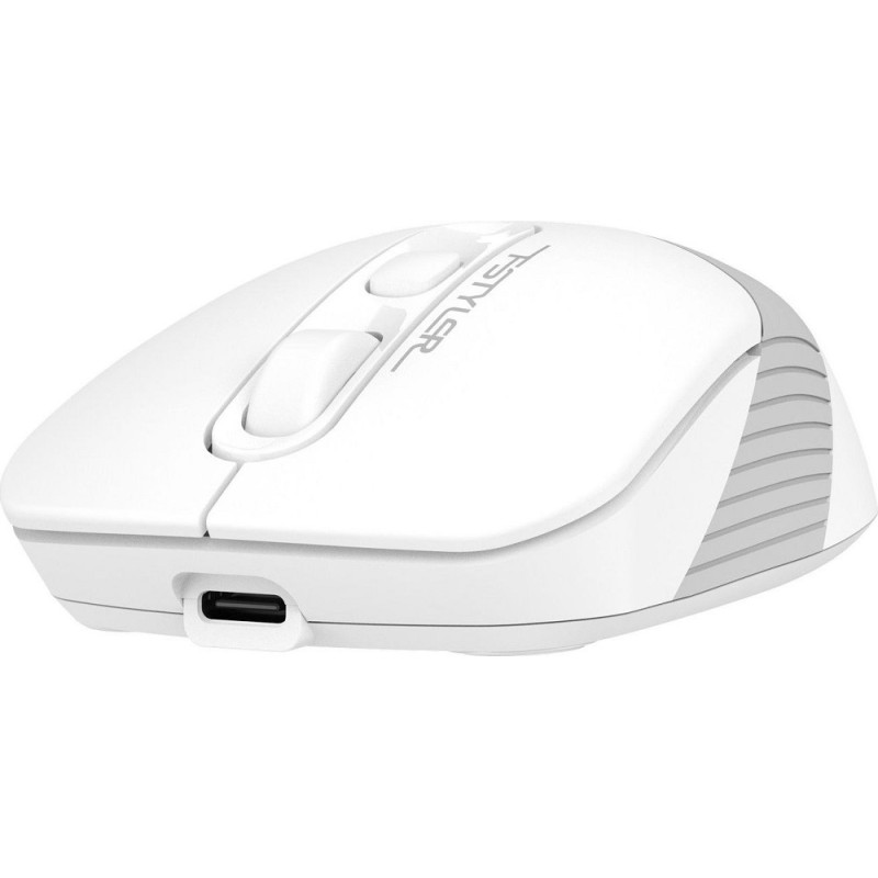 Миша A4Tech Fstyler FG10CS, Desk+Air, Grayish White, оптична, бездротова, 1000/1600/2000 dpi, 4 кнопки, вбудований акумулятор, USB/USB Type-C
