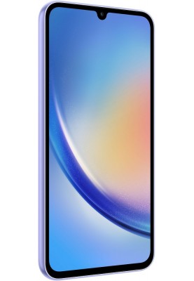 Смартфон Samsung Galaxy A34 5G Light Violet, 2 NanoSim, 6.6" (2340х1080) AMOLED, Mediatek Dimensity 1080, RAM 6Gb, ROM 128GB, Wi-Fi, BT, 5G, 4 Cam, Li-Ion 5000mAh, Android 13 (SM-A346ELVASEK)