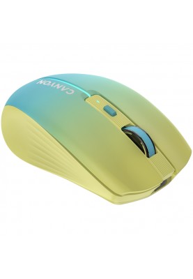 Миша бездротова Canyon MW-44, Yellow/Blue, Bluetooth / USB 2.4GHz, оптична, 800 - 1600 dpi, 8 кнопок, акумулятор 500 mAh (CNS-CMSW44UA)