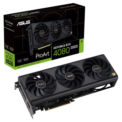Відеокарта GeForce RTX 4080 SUPER, Asus, ProArt OC, 16Gb GDDR6X, 256-bit, HDMI/3xDP, 2640/23000 MHz, 16-pin (PROART-RTX4080S-O16G)