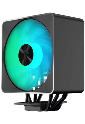 Кулер для процесора APNX AP1-V ARGB, Black, алюміній/мідь, 1x120 мм ARGB PWM, для Intel 1700/1200/115x, AMD AM5/AM4, висота 157 мм, до 245 Вт