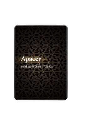 Твердотільний накопичувач 480Gb, Apacer AS340X, SATA3, 2.5", 3D TLC, 550/520 MB/s, Bulk (AP480GAS340XC)