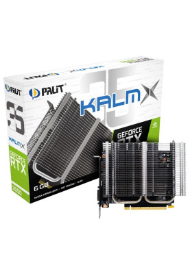 Відеокарта GeForce RTX 3050, Palit, KalmX, 6Gb GDDR6, 96-bit, DVI/HDMI/DP, 1470/14000 MHz (NE63050018JE-1070H)