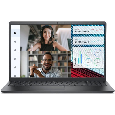 Ноутбук 15" Dell Vostro 3520 (N1605PVNB3520UA_UBU) Carbon Black 15.6" матовий Full HD 1920x1080, Intel Core i5-1235U 1.3-4.4GHz, RAM 8Gb, SSD 256Gb, Intel Iris Xe Graphics, DOS