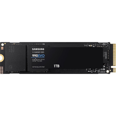 Твердотільний накопичувач M.2 1Tb, Samsung 990 Evo, PCI-E 4.0 x4, 3D TLC, 5000/4200 MB/s (MZ-V9E1T0BW)