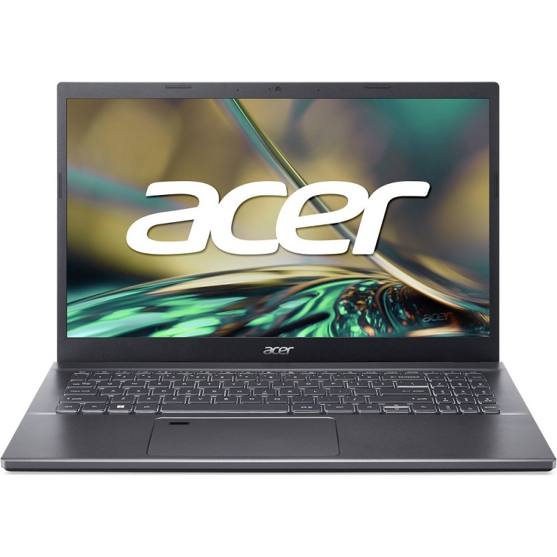 Ноутбук 15" Acer Aspire 5 A515-57G-568Z (NX.KMHEU.007) Steel Gray 15.6" FullHD 1920x1080 IPS матовий, Intel Core i5-1235U 1.3-4.4GHz, RAM 16GB, SSD 512GB, nVidia GeForce RTX 2050 4GB, DOS