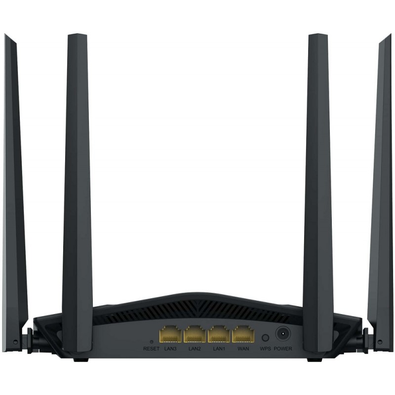 Роутер Netis NX10 AX1500, Wi-Fi 802.11ax/ac/n/a, до 300/1201 Mb/s, Wi-Fi 6, 2.4GHz/5GHz, 1 LAN 10/100/1000 Mb/s, RJ45 10/100/1000 Mb/s (FE), 4 зовнішні незнімні антени