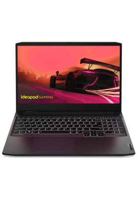 Ноутбук 15" Lenovo IdeaPad Gaming 3 15ACH6 (82K202BLRA) Shadow Black 15.6" FullHD 1920x1080 IPS матовий 165 Гц, AMD Ryzen 5 5500H 3.3-4.2GHz, RAM 16GB, SSD 512GB, nVidia GeForce RTX 2050 4GB, DOS
