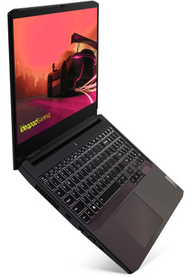 Ноутбук 15" Lenovo IdeaPad Gaming 3 15ACH6 (82K202BLRA) Shadow Black 15.6" FullHD 1920x1080 IPS матовий 165 Гц, AMD Ryzen 5 5500H 3.3-4.2GHz, RAM 16GB, SSD 512GB, nVidia GeForce RTX 2050 4GB, DOS