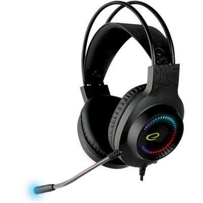 Навушники Esperanza Courser RGB 7.1, Black, USB, мікрофон, 105 дБ, 32 Ом, 1.5 м (EGH7100)