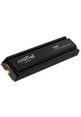 Твердотільний накопичувач SSD 1Tb, Crucial T500, PCI-E 4.0 x4, M.2 2280, 3D TLC, 7300/6800 МБ/с, з радіатором (CT1000T500SSD5)