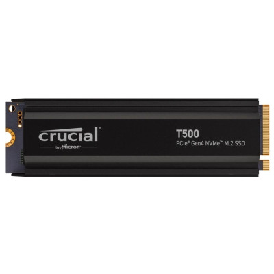 Твердотільний накопичувач SSD 1Tb, Crucial T500, PCI-E 4.0 x4, M.2 2280, 3D TLC, 7300/6800 МБ/с, з радіатором (CT1000T500SSD5)