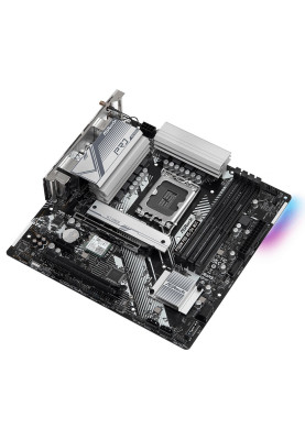 Материнська плата LGA1700, ASRock B760 Pro RS/D4 WIFI, B760, 4xDDR4, Int.Video(CPU), 4xSATA3, 3xM.2, 2xPCI-E 16x 4.0, 1xPCI-E 16x 3.0, 1xPCI-E 1x 3.0, ALC897, RTL8125BG, WiFi 6E, Bluetooth 5.3, 9xUSB3.2/4xUSB2.0, Type-C, HDMI/DP, CrossFire, ATX
