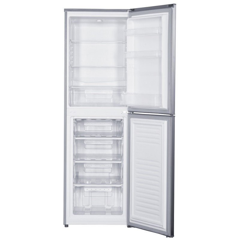Холодильник Edler ED-274INFD, Inox, двокамерний, з нижньою мор. камерою, загальний об'єм 248L, корисний об'єм 138L/110L, механічне керування, A+, 172x55x57см