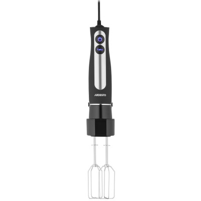 Блендер Ardesto HBG-800BDWHCH, Black, 800W, занурювальний, 5 швидкостей, турборежим, 3 насадки, подрібнювач 500мл, мірний стакан 600мл, насадка-міксер, підсвітка кнопок управління Блендер Ardesto HBG-800BDWHCH, Black, 800W, занурювальний, 5 швидкостей, турборежим, 3 насадки, подрібнювач 500мл, мірний стакан 600мл, насадка-міксер, підсвітка кнопок управління