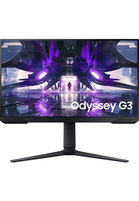 Монітор 24" Samsung Odyssey G3, Black, WLED, VA, 1920x1080 (16:9), 1 мс, 144 Гц, 250 кд/м², 3000:1, 178°/178°, HDMI/DP, FreeSync Premium, VESA 100x100 мм (LS24AG302NIXCI)