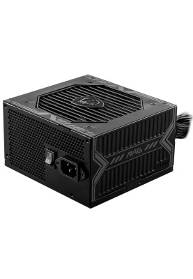 Блок живлення 750 Вт, MSI MAG A750BN PCIE5, Black, 80+ Bronze, Active PFC, 12 см, 2xMolex / 5xSATA / 1x16-pin / 2x6+2-pin / 2x4+4-pin / 1x20+4-pin, захист OCP/OVP/OPP/OTP/SCP/UVP