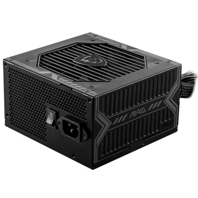 Блок живлення 750 Вт, MSI MAG A750BN PCIE5, Black, 80+ Bronze, Active PFC, 12 см, 2xMolex / 5xSATA / 1x16-pin / 2x6+2-pin / 2x4+4-pin / 1x20+4-pin, захист OCP/OVP/OPP/OTP/SCP/UVP