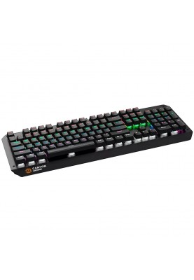 Клавіатура Canyon GK-6 "Hazard", Black, USB, механічна (Blue switches), 104 кнопки, 20 типів підсвічування, 1.8 м (CND-SKB6-RU)