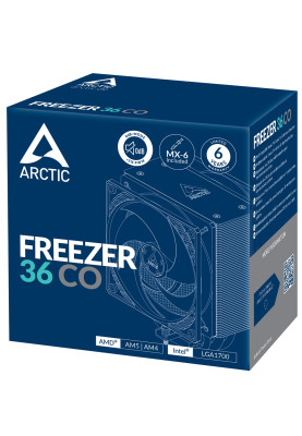 Кулер для процесора Arctic Freezer 36 CO, алюміній/мідь, 2x120 мм, для Intel 1700, AMD AM5/AM4, висота 159 мм (ACFRE00122A)