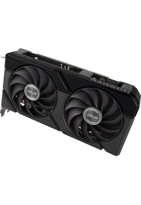 Відеокарта Radeon RX 7600 XT, Asus, DUAL OC, 16Gb GDDR6, 128-bit, HDMI/3xDP, 2801/18000 MHz, 8-pin (DUAL-RX7600XT-O16G)
