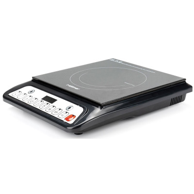 Настільна плита Holmer HIP-251C, Black, 2000W, індукційна, 1 зона нагріву 17см, 8 рівнів температури, 7 режими приготування, керування кнопкове, розпізнавання розміру посуду, автовідключення