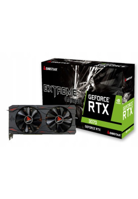 Відеокарта GeForce RTX 3070, Biostar, 8Gb GDDR6, 256-bit, HDMI/3xDP, 1725/14000 MHz, 2x8-pin (VN3706RM82)