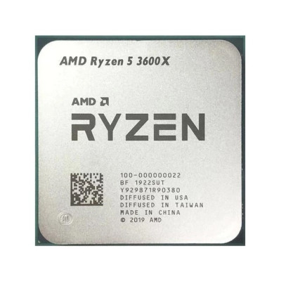 Процесор AMD (AM4) Ryzen 5 3600X, Tray, 6x3.8 GHz (Turbo Boost 4.4 GHz), L3 32Mb, Matisse, 7 nm, TDP 95 Вт, розблокований множник (100-000000022)