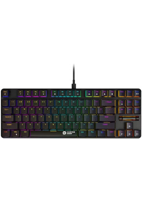 Клавіатура Canyon GK-50 "Cometstrike TLK", Black, USB, механічна (MX Red), 87 кнопок, 20 типів підсвічування, 1.8 м (CND-SKB50-US)