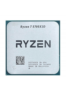 Процесор AMD (AM4) Ryzen 7 5700X3D, Tray, 8x3.0 GHz (Turbo Boost 4.1 GHz), L3 96Mb, Zen 3 (Vermeer), 7 nm, TDP 105 Вт, розблокований множник (100-000001503)